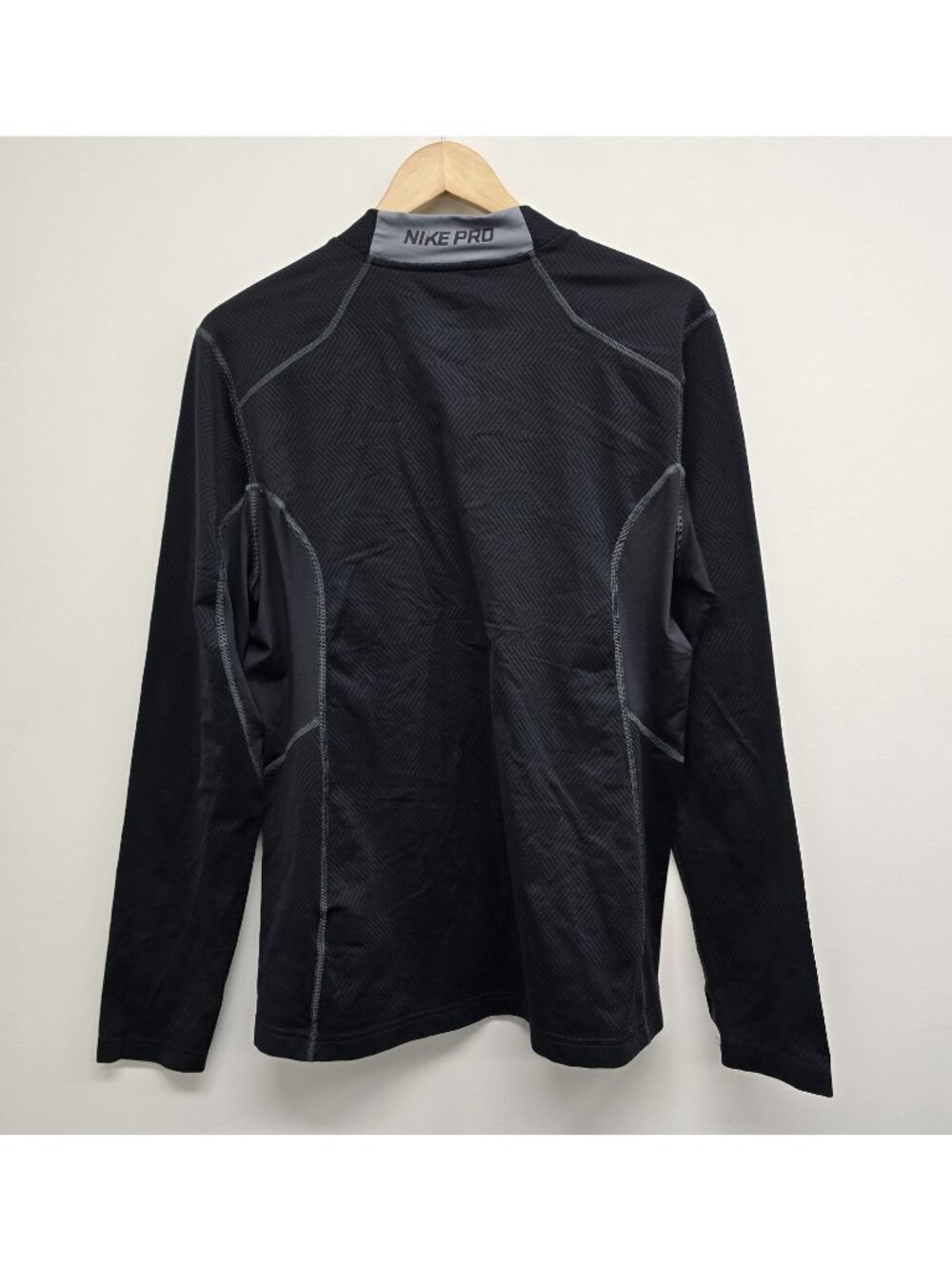 Nike Pro Dri Fit Fitted Hyperwarm 1/4 Zip Pullover Size Large Activewear Sports - Picture 2 of 9